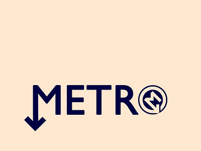 Metro logotype design logo typography