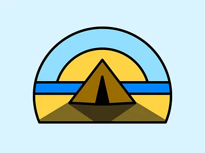 Beach Camping Circle apparel apparel design design illustration t shirt t shirt design vector