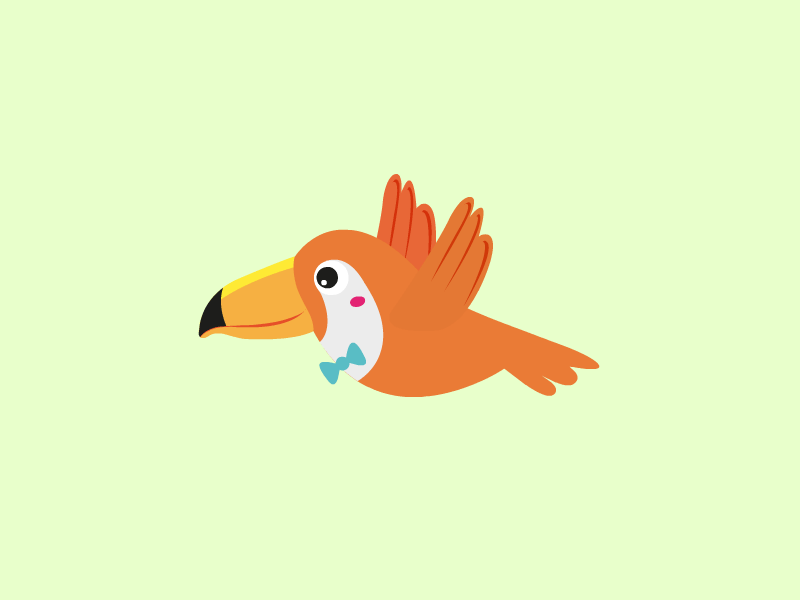 Flying Bird animation bird cute flash animation flying bird illustration motion graphics vector art