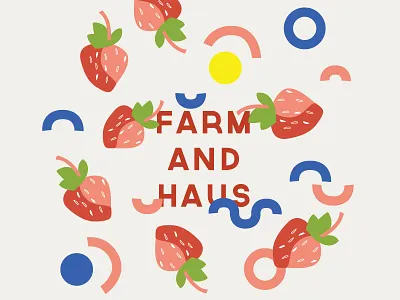 Summer Vibes colors concept design food illustration geometric design illustration package design strawberries