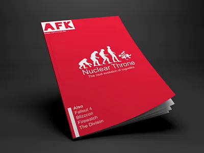 AFK Magazine Cover branding design flat illustration journalism magazine magazine layout print typography web