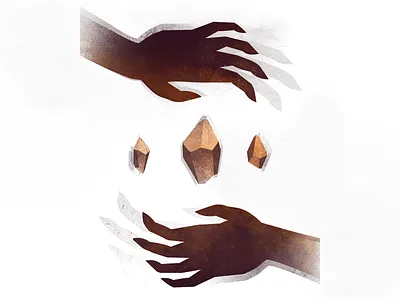 Demon Shinies crystal cute demon halloween hands illustration spooky