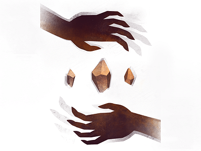 Demon Shinies crystal cute demon halloween hands illustration spooky