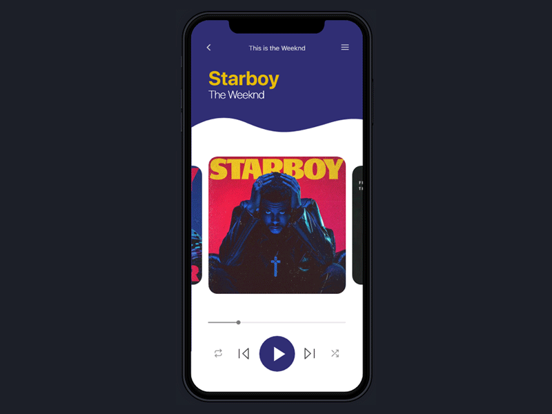 Music Player UI - #dailyui 009 adobe xd album app daily ui daily ui 009 daily ui music player ios iphone iphone x madewithadobexd mobile music music player ui ux