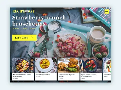 Recipe of the Day App UI app concept design ipad air ipad app re design recipe recipe app typography ui ui ux ui ux design