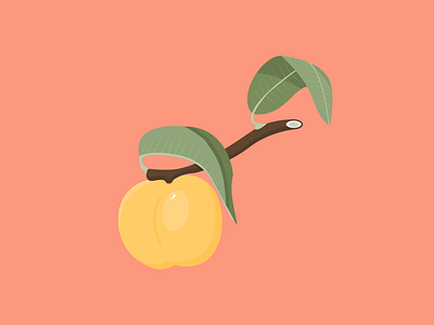 Inktober- Day 4- Peach adobe design illustrated illustration illustration challenge illustrator inktober inktober2018 pastel peach vector