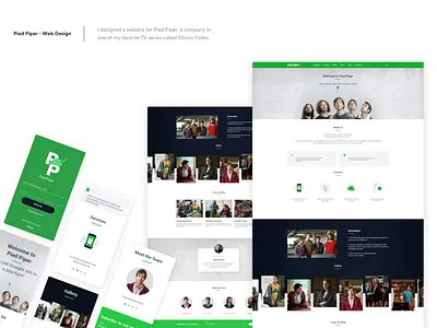 Pied Piper - responsive website bootstrap branding icon logo pied piper responsible responsive responsive design silicon valley ui ux vector web website website concept