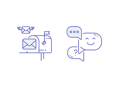 Iconz bubbles icons mail ui ux design