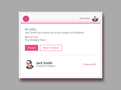 Daily UI #078 challenge dailychallenge dailyui interface invitation pendinginvitation ui uichallenge