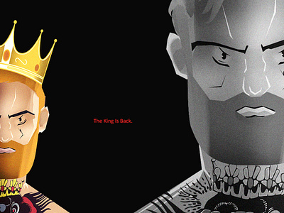 Connor Mcgregor Illustration. The King Is Back! art behance boxing character color connor currency design fight gradient illustration illustrator king martial mcgregor mma scetch ufc vector whiskey