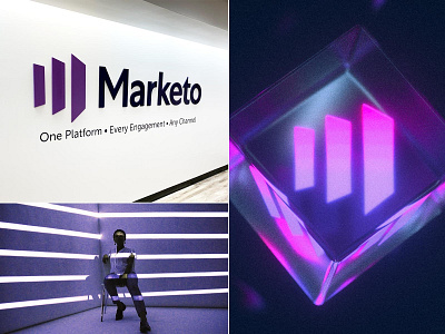 Marketo Rebranding brandin branding branding design clean doors focus lab growth identity logo logo design logotype m mark marketing marketo purple revenue simple