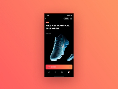 UI Daily, #012 – E-Commerce (Single Item) app design ecommerce ecommerce app nike run running shoes ui ux