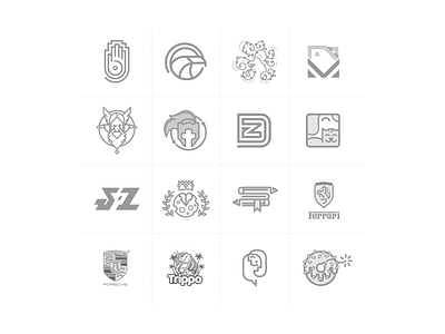 Behance - Logofolio 2018 art black and white logo brand identity branding branding agency flat graphic design icon illustration linework logo logo design logo design branding logo design concept logofolio logomark logotype minimal minimalist logo vector