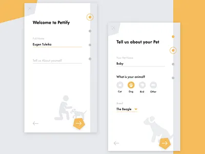 Registration Page #1 - Host For Pet App design figma greeting illustration introduction manual mobileapp ui ux web