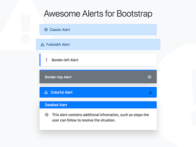 Awesome Alerts for Bootstrap alerts bootstrap 4 components