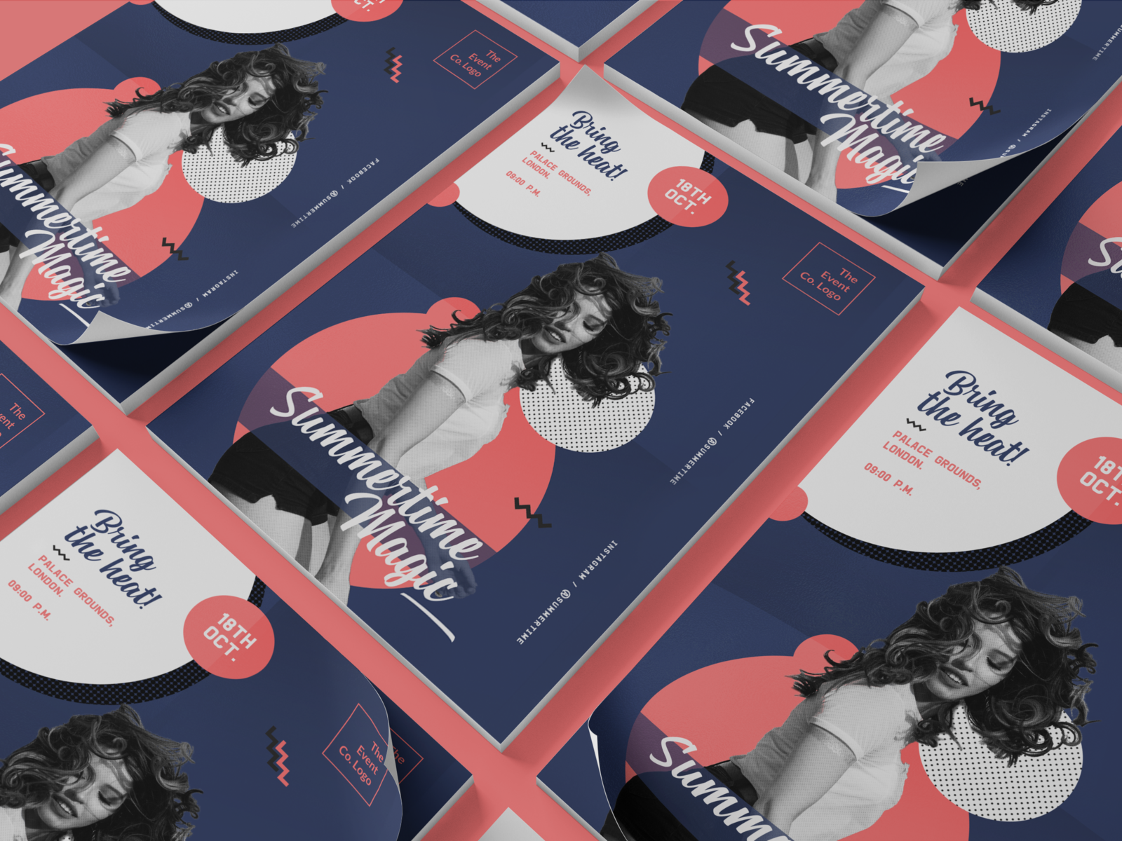 Example of Summertime Magic A4 Flyer Template
