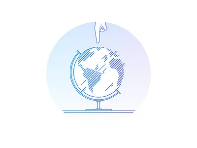 Empty states illustrations area branishtova choose earth empty state finger geography globe gradient hand illustration latin america location map olga branishtova outline placeholder point select where