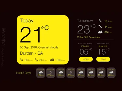 Weather User Interface Design adobe xd app desiginspiration design illustration ui ux web website