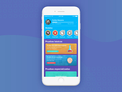 App for recruitment tests badges design recruitment ui design ux