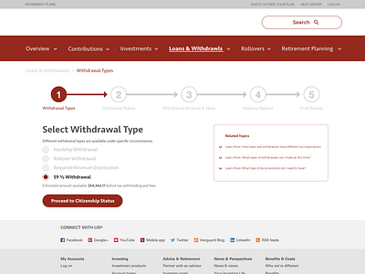 401k Withdrawal design typography ui ux web