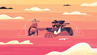 Roadtrip art design hiphop illustration illustrator photoshop sunset