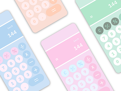 Day4: Calculator 004 100 daily ui 100 day challenge calculator calculator app dailyui design interface pastel color ui