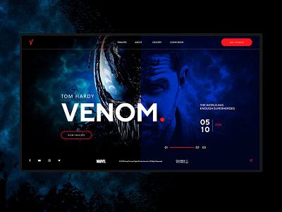 🚀 Venom 2018 🚀 marvel super hero ui ux design website