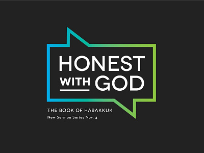 Sermon Series Art box god gradient habbakuk honest modern pray quote talk