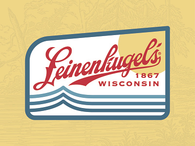 Leinenkugel's badge beer brewery lake leinenkugels patch summer sun wave wisconsin