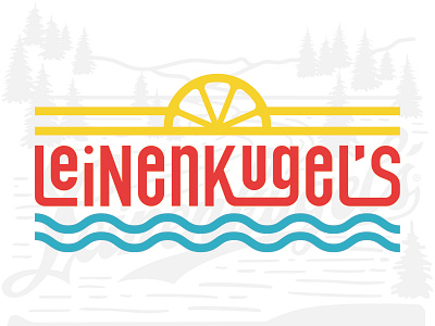 Leinenkugel's beer brewery lake leinenkugels lemon outdoors screenprint summer sun waves