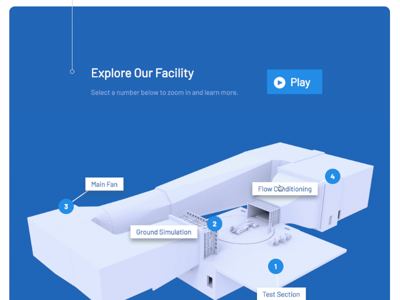 Windshear Facility Tour automotive blender cg gif mograph motion motion design tour ui ui design