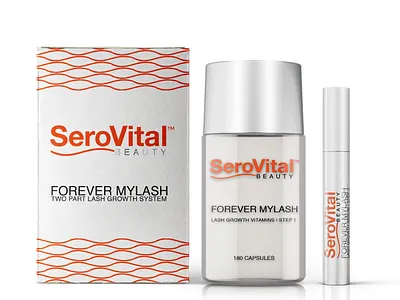 SeroVital Beauty Concept beauty brand collateral cosmetics design logo makeup packaging design typography