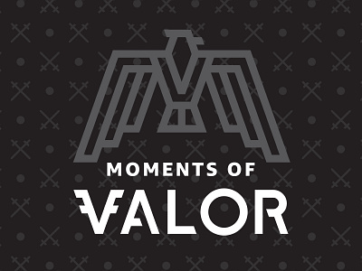 Moments of Valor branding design logo typography vector