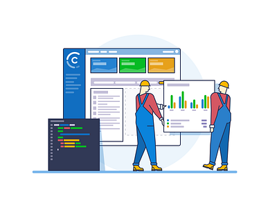 Illustration For The Hotel Connectivity Platform dashboard illustration saas