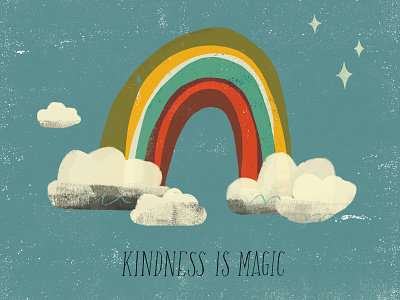 Keepin' it kind drawing illustration lettering nature retro texture
