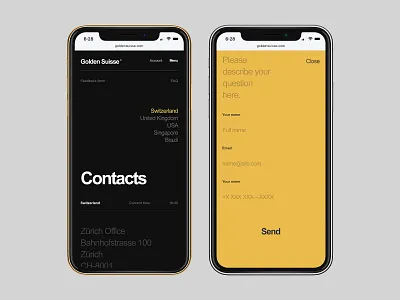 Golden Suisse design flat minimal mobile typo typography ui ux web website