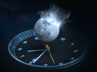 Photo Manipulation 2018 dissolve moon nightlight photo manipulation photoshop ps time univer watch