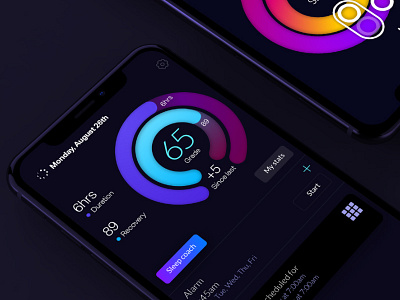 Sleep Tracker Visualization alarm app design brooklyn brooklyn nyc circles data nevada nyc reno sleep tracking ui ux