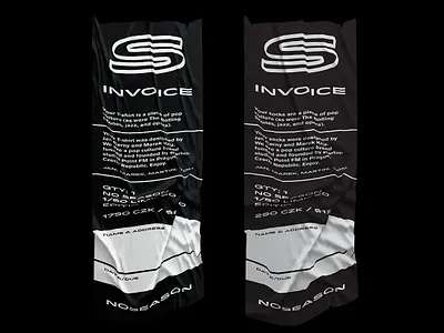 Noseason Invoice Design branding corporate identity design fashion identity invoice logo minimal minimalism print type typography