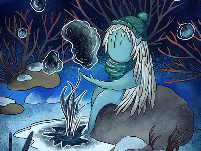 Aquarius 2d art character doodle illustration nature photoshop