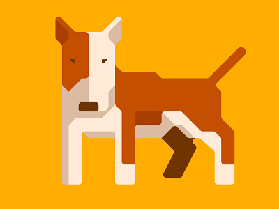 Bull Terrier. Dogeometry series. design illustration vector