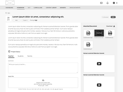Homework Detail admin panel axure concept dashboard design interaction design ios landing page design ui user center design user experience design user interface design ux