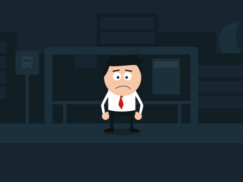 Sad Voter after effect animation design flat ilustration