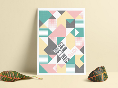 Poster, inspired by Scandinavian geometric design adobe ilustrator design design art geometric design pastel colors poster scandinavian geometric design