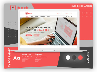 Brocade app branding bussines design psd template ui uiux ux web website