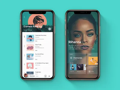 music pages app design music ui ux