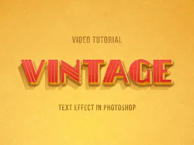 New Tutorial: Vintage Photoshop Text Effect in American Style action ad blog design effect layer old school retro smart layer style text thedesignest tutorial typography video vintage