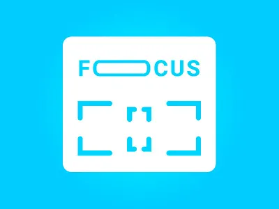 Focus App Icon app blue branding branding design icon identity logo logomark mobile type typography wordmark