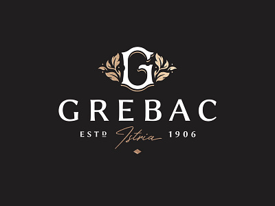 Grebac pt.1 custom letter foil identity logo monogram ornate vintage