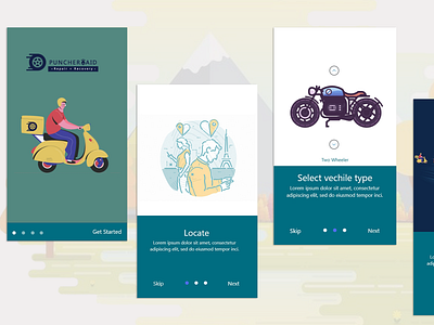 Puncher app bike bikepuncher onboarding screen online puncher ux